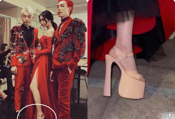Bộ sưu tập giày 20cm giúp Hoà Minzy ăn gian chiều cao