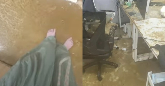 Đang học trong lớp, nữ sinh bất ngờ bị 'biển' nước thải dội xuống đầu