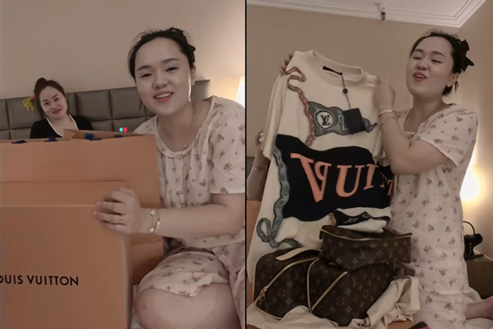 Vợ Duy Mạnh gây tranh cãi với màn 'đập hộp' đồ hiệu như đồ chợ