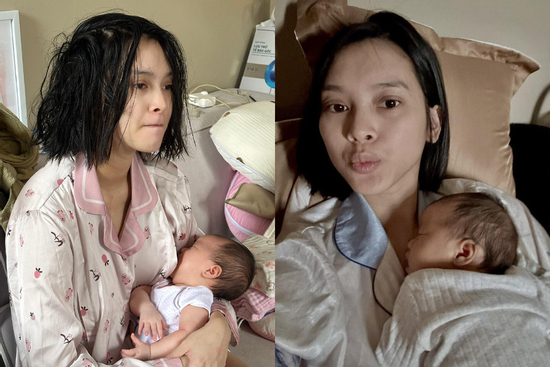 Diện mạo 'tả tơi' của Quỳnh Lương sau hơn 1 tháng sinh con