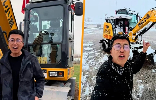Chàng trai 27 tuổi lái máy xúc đi khắp nơi gây sốt mạng