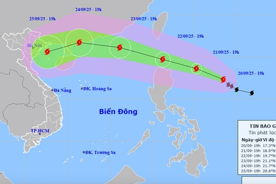 Tin mới nhất bão Ragasa: Sắp mạnh lên cấp siêu bão, ngày 23/9 vào Biển Đông