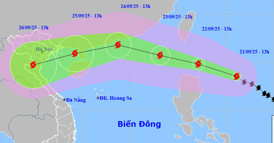 Bão Ragasa có thể đạt cực đại cấp 17, dự báo thời điểm đi vào Vịnh Bắc Bộ