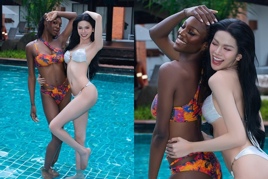 Á hậu Tâm Như đọ dáng bikini 'nét căng' bên Tân Hoa hậu Chuyển giới giữa ồn ào bắt nạt