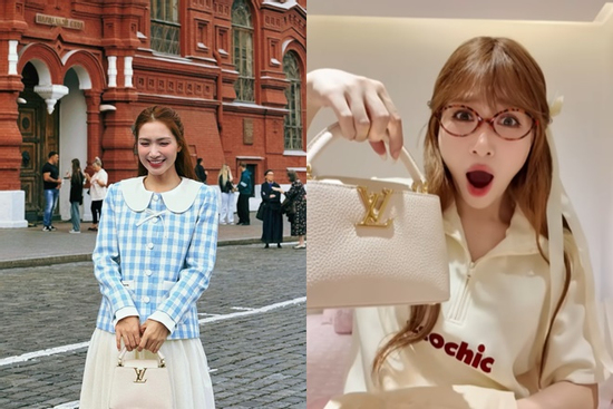 Hòa Minzy xách túi gần 200 triệu đồng 'Chủ tịch' tặng vi vu nước Nga