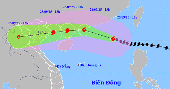 Siêu bão số 9 Ragasa còn ở cấp 16-17, Quảng Ninh - Thanh Hóa gió mạnh dần từ sáng 25/9