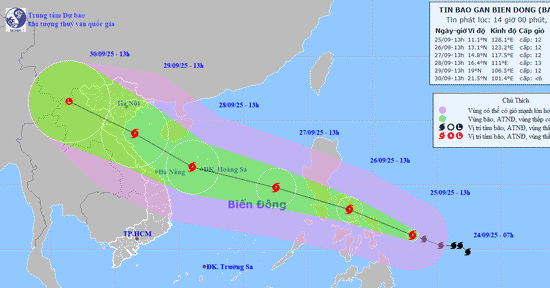 Tin cuối cùng về bão số 9 Ragasa, bão Bualoi khi nào vào Biển Đông?