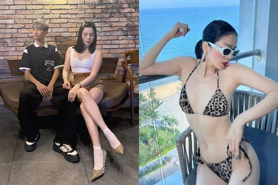 Lệ Quyên đáp trả khi bị soi mặc hở, quần ngắn cũn chụp hình cùng con trai lớn