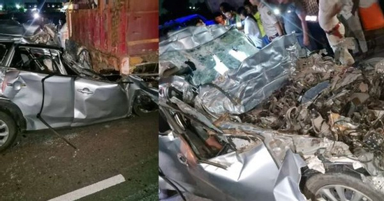 Ô tô đâm vào xe tải, 5 người tử vong