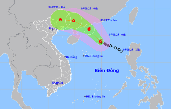 Bão số 7 Tapah còn mạnh thêm, có thể gây mưa lớn diện rộng ở miền Bắc