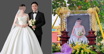 Chú rể Thanh Hóa dùng xe hoa rước di ảnh cô dâu, kể chuyện nghẹn lòng phía sau