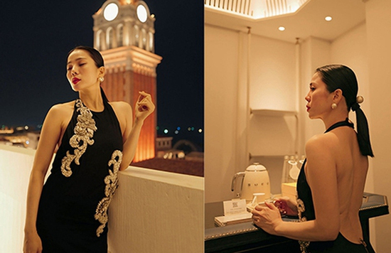 Lệ Quyên đi nghỉ dưỡng cùng Lâm Bảo Châu, khoe lưng trần nuột nà