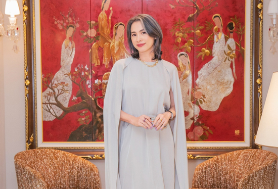 Tái xuất hiếm hoi, nhan sắc 'già tự nhiên' của Hoa hậu Ngọc Khánh gây chú ý