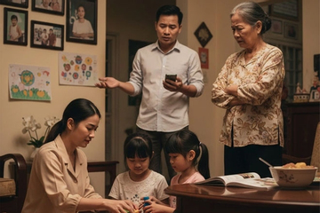 Không khí gia đình căng thẳng vì bố mẹ can thiệp quá sâu chuyện vợ tôi dạy con