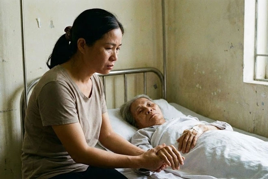 Có hai con trai, nhưng khi mẹ già bệnh nặng lại chỉ có con gái, con rể chăm lo