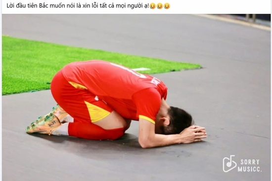 Đình Bắc, Lý Đức xin lỗi người hâm mộ sau trận U23 Việt Nam thua U23 Trung Quốc