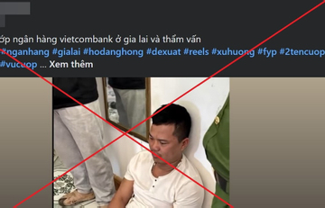 Thực hư hình ảnh lan truyền về hai người bị bắt vì cướp ngân hàng tại Gia Lai