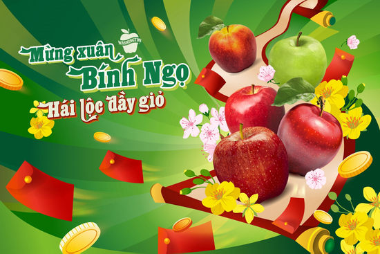 Táo Washington - Chuẩn mực nông sản Mỹ cho mâm Tết Việt tròn vị