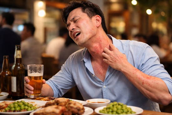 Uống vài ngụm rượu đã nổi mề đay, khó thở: Dấu hiệu dị ứng đe dọa tính mạng