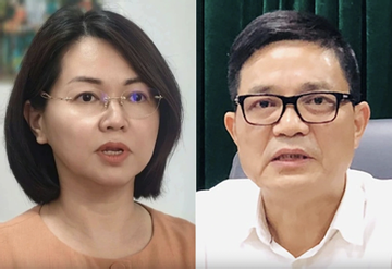 Hai cựu Cục trưởng Cục An toàn thực phẩm Nguyễn Thanh Phong, Trần Việt Nga cùng hầu tòa