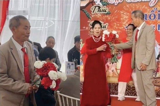 Clip cụ ông bị từ chối vẫn tặng hoa cụ bà bằng được khiến giới trẻ 'sôi trào'