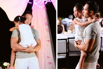 Lisa - con gái Hồ Ngọc Hà nũng nịu bên bố