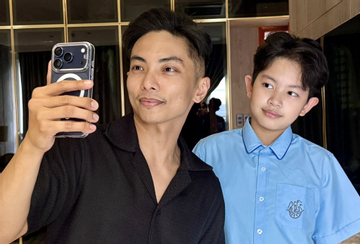 Phan Hiển 'giật mình' vì sự cao lớn của con trai 10 tuổi
