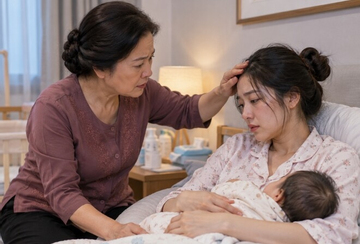 Mẹ chồng sang thăm con dâu mới sinh, vô tình thấy thứ giấu trong nhà vệ sinh thì hốt hoảng gọi con trai về