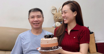 Vợ kém 15 tuổi mừng sinh nhật NSND Công Lý