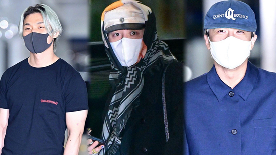 BIGBANG lên đường đến Hà Nội, G-Dragon trùm khăn kín mặt ở sân bay