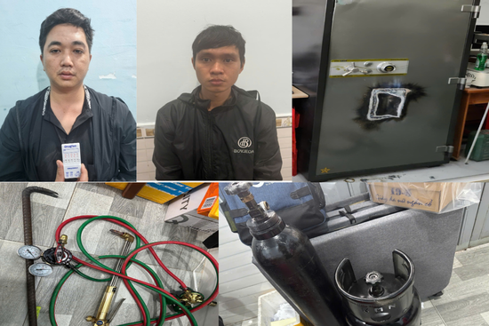 Bắt 'nóng' 2 đối tượng đột nhập, phá két sắt tiệm vàng