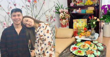 Bà xã NSND Công Lý dọn mâm cúng ông Táo cực đẹp mắt, cầu mong bình an cho gia đình