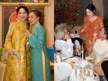 Không khí Tết rộn ràng trong bữa tiệc tất niên ở biệt thự 1000m2 của Giáng My