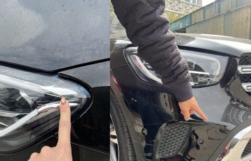 Công an thông báo chiếc Mercedes-Ben GLC 200 bị cào xước thiệt hại hơn 56 triệu