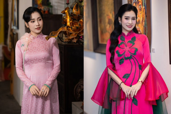 MC Thanh Mai gây chú ý với những thiết kế áo dài Tết vừa truyền thống vừa hiện đại
