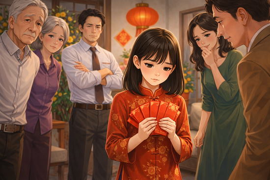 Con chán ngấy câu hỏi 'được bao nhiêu?' của mẹ mỗi lần bóc phong bao lì xì