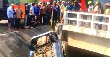 Danh tính hai nạn nhân tử vong được phát hiện cùng ô tô dưới kênh ở Gia Lai