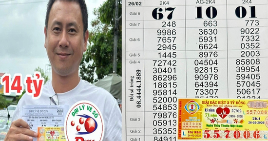 Mua vé số ngoài ý muốn nhưng bất ngờ trúng độc đắc 14 tỉ đồng