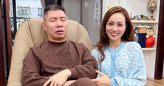 NSND Công Lý bị vợ trẻ 'dìm hàng', hoa hậu Lương Thùy Linh lưng trần gợi cảm