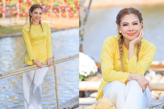 Thanh Thảo trẻ trung với áo bà ba