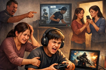 Bất lực vì em trai nghiện game