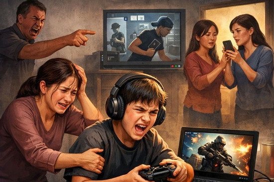 Bất lực vì em trai nghiện game