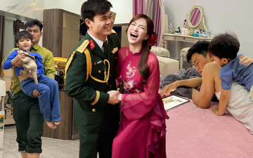 Bên trong biệt thự 5 tầng bề thế của Hòa Minzy, nơi Đại úy Thăng Văn Cương thường về để chăm sóc con