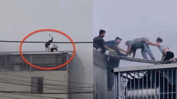 Dân mạng tìm thông tin 2 người hùng đập mái nhà cứu người kẹt trong đám cháy