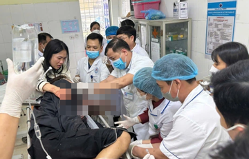 Nam thanh niên bị thanh sắt đâm xuyên ngực trên cao tốc Nội Bài - Lào Cai