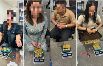 Giấu hơn 12kg nghi là vàng trong đồ lót, 4 hành khách bị bắt ở Nội Bài