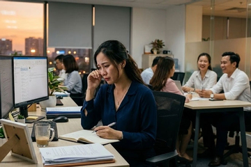 Mệt mỏi khi phải chạm mặt người yêu cũ nơi công sở mỗi ngày