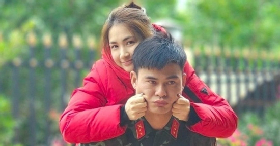 Đại úy Thăng Văn Cương viết về Hòa Minzy: 'Anh yêu em, vợ ơi'
