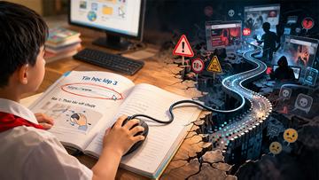 Link web đen trong sách lớp 3: Cú click vào khoảng trống kiểm duyệt