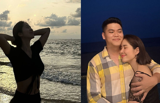 Cùng chồng trẻ đi chơi, Lê Phương khoe diện mạo gợi cảm